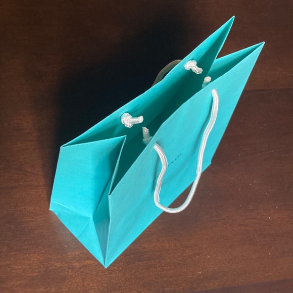 Authentic Tiffany & Co. Teal Blue Gift Bag: Reusable Bag - Picture 4 of 6